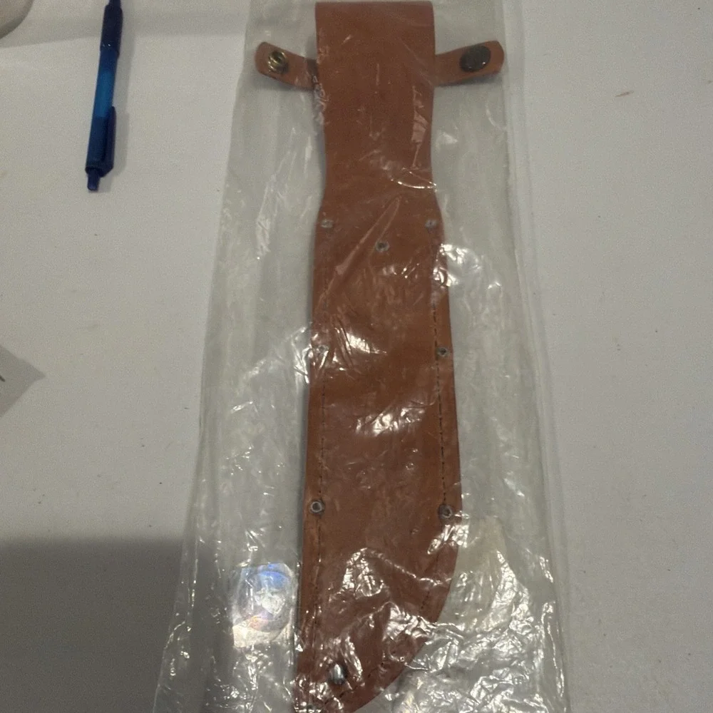 KA-BAR  Leather Sheath USMC Logo 1217S Brown Belt Sheath NEW